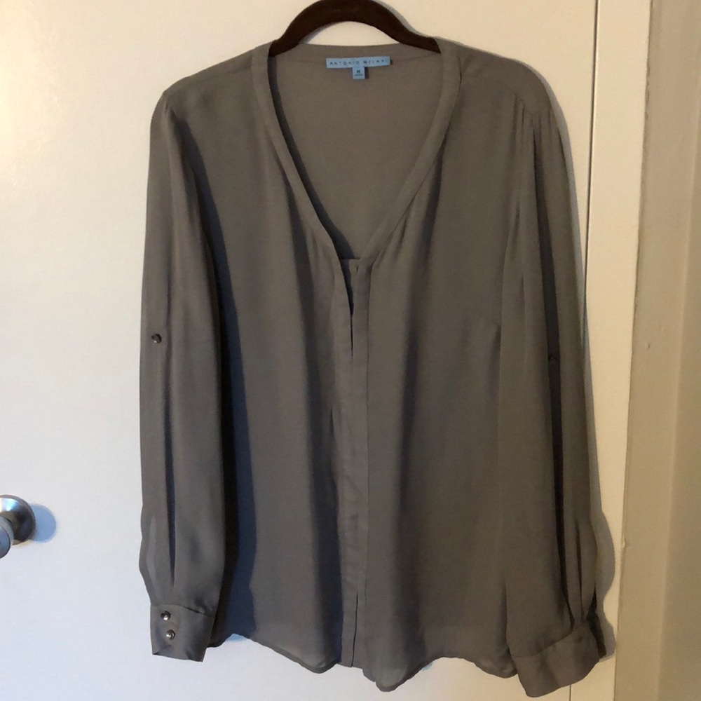 Pure silk grey blouse